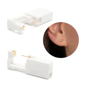 Ear Piercing 3 mm Bazel Crystal Gold Plated Self Piercer