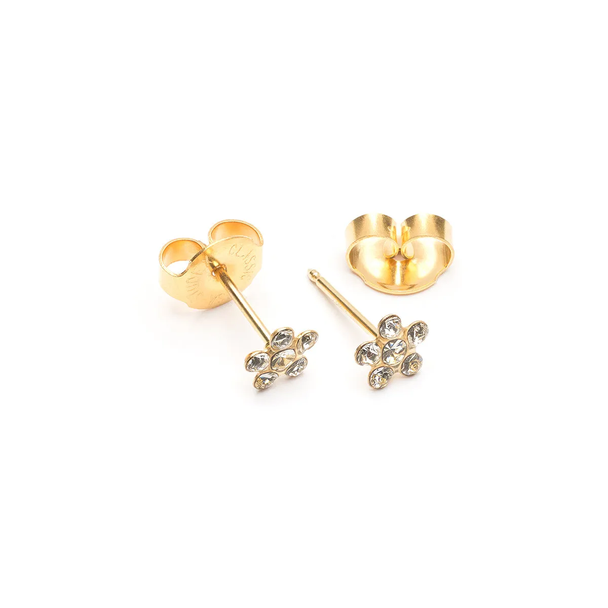 Ear Piercing Daisy Crystal 14K Yellow Gold Self Piercer