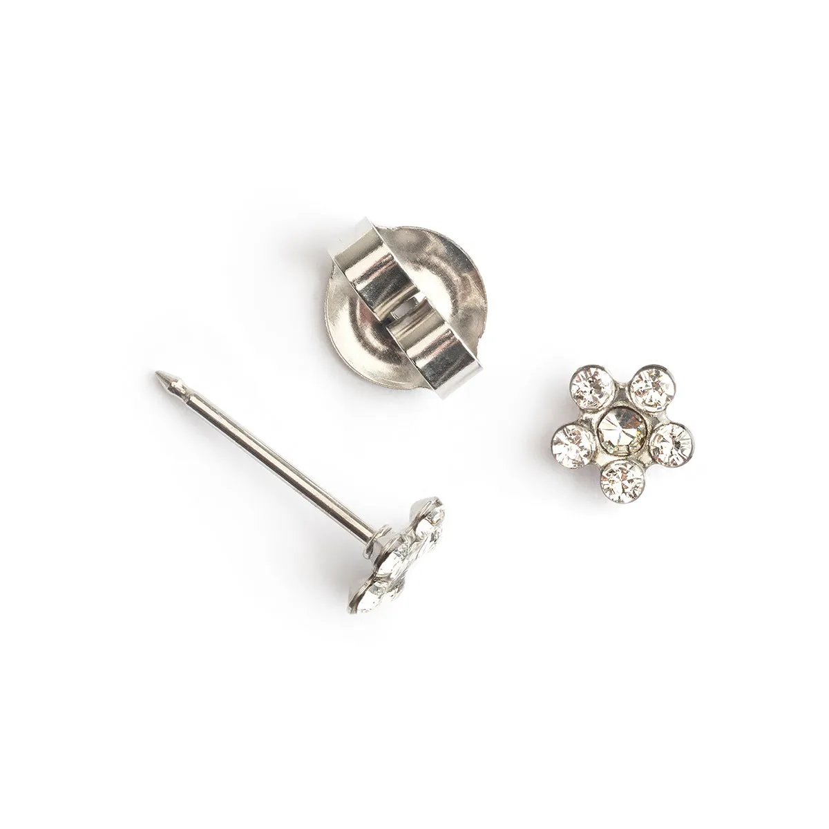 Ear Piercing Daisy Crystal Stainless Steel Self Piercer