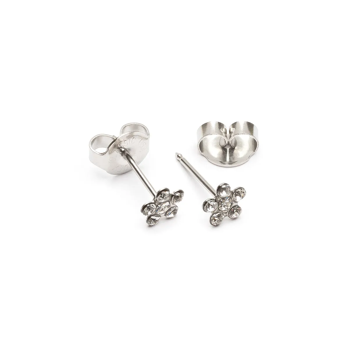 Ear Piercing Daisy Crystal Stainless Steel Self Piercer