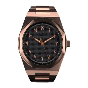 Eight Kuwait Arabia Stainless Steel Rose Gold 41 MM Swiss Quartz Unisex
