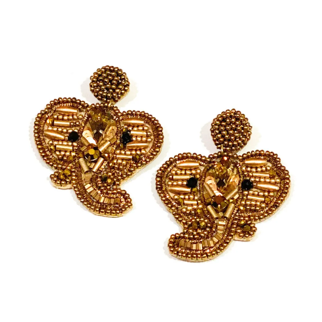 ‘Elle’ Beaded Elephant Earrings