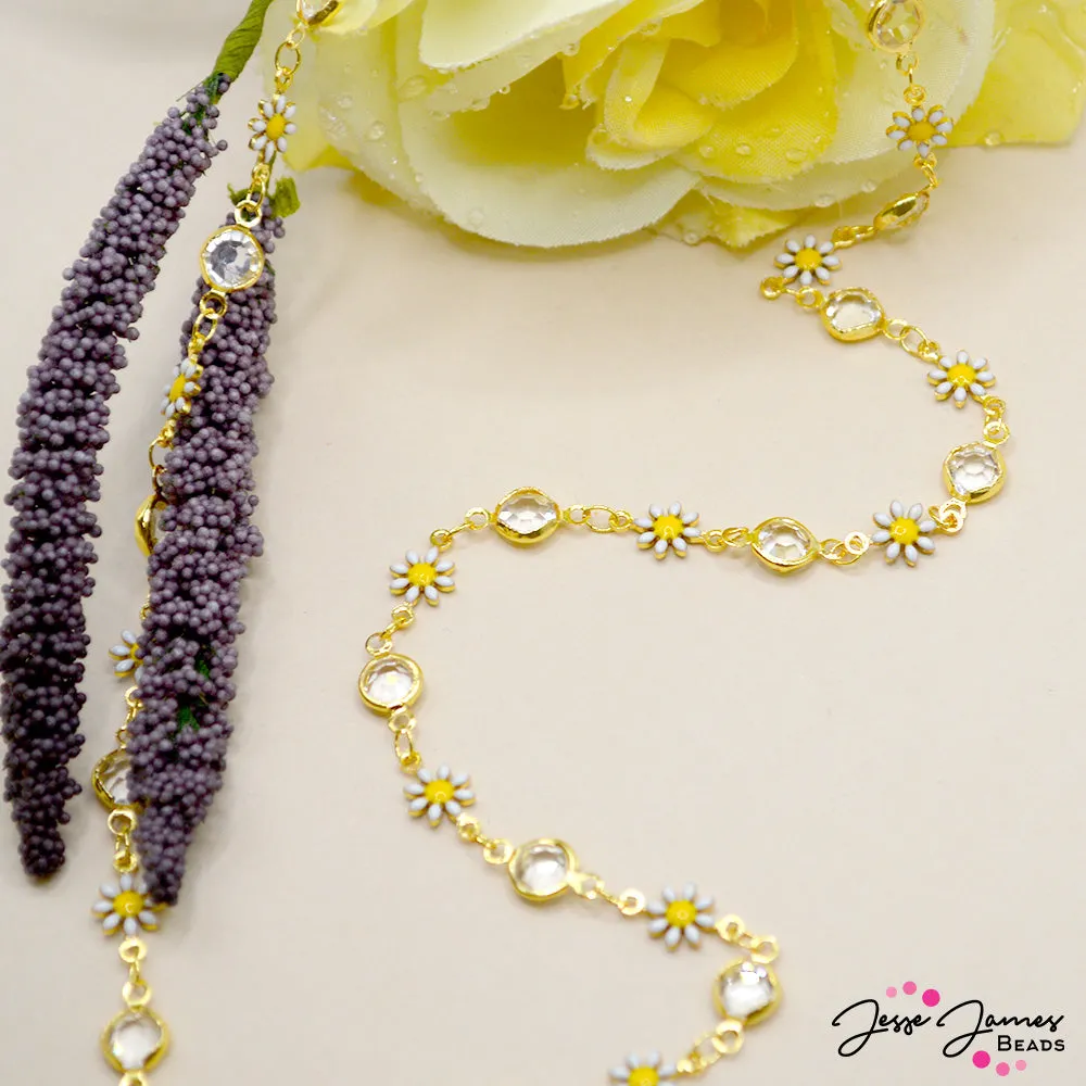 Enamal Beaded Chain in Daisy