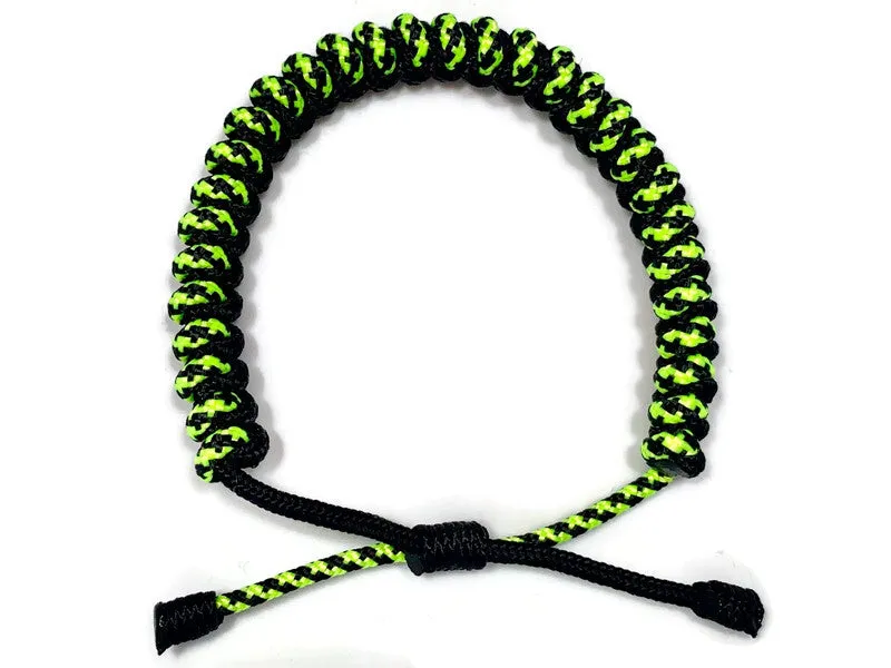 Engineered Electric Black Slim Rope Bracelet