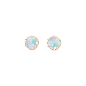 [Evelyn] Vintage Classic Crown Earrings in Opal