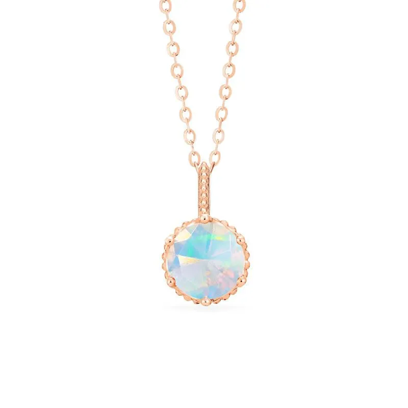 [Evelyn] Vintage Classic Crown Necklace in Opal