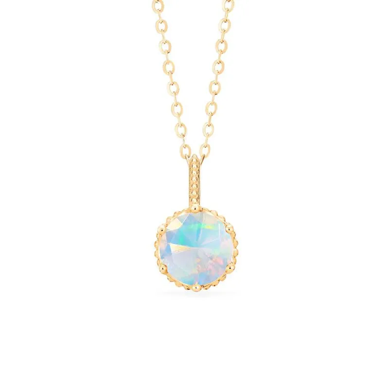 [Evelyn] Vintage Classic Crown Necklace in Opal
