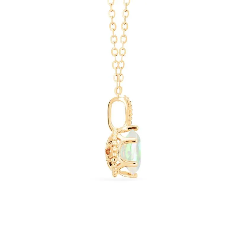 [Evelyn] Vintage Classic Crown Necklace in Opal