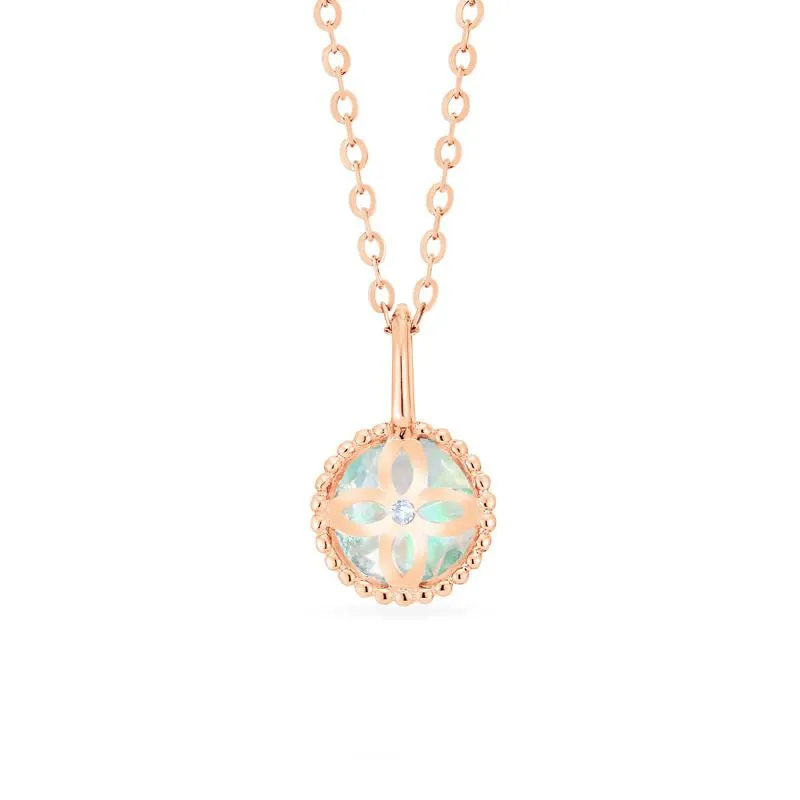 [Evelyn] Vintage Classic Crown Necklace in Opal