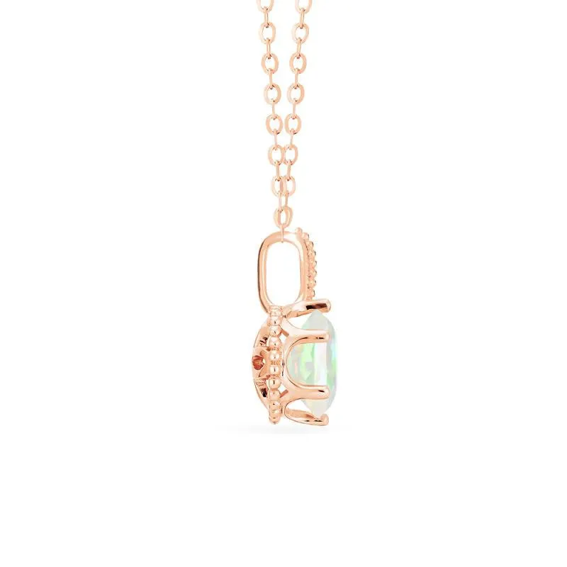 [Evelyn] Vintage Classic Crown Necklace in Opal