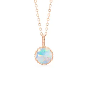 [Evelyn] Vintage Classic Crown Necklace in Opal