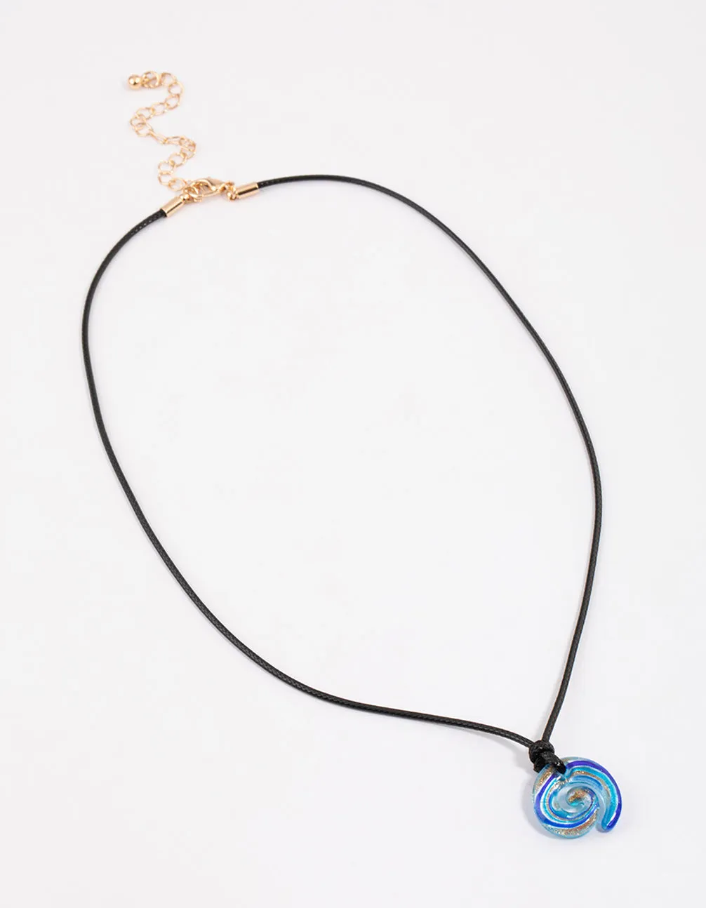 Fabric Swirl Cord Necklace