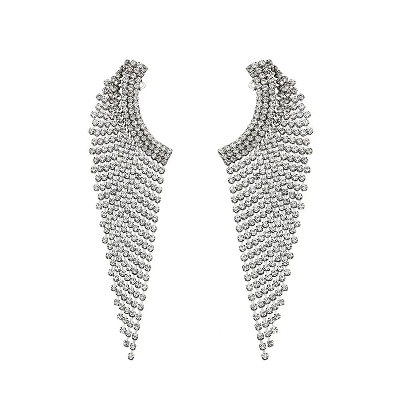 Fiona Long Tassel Ear Clip Earrings