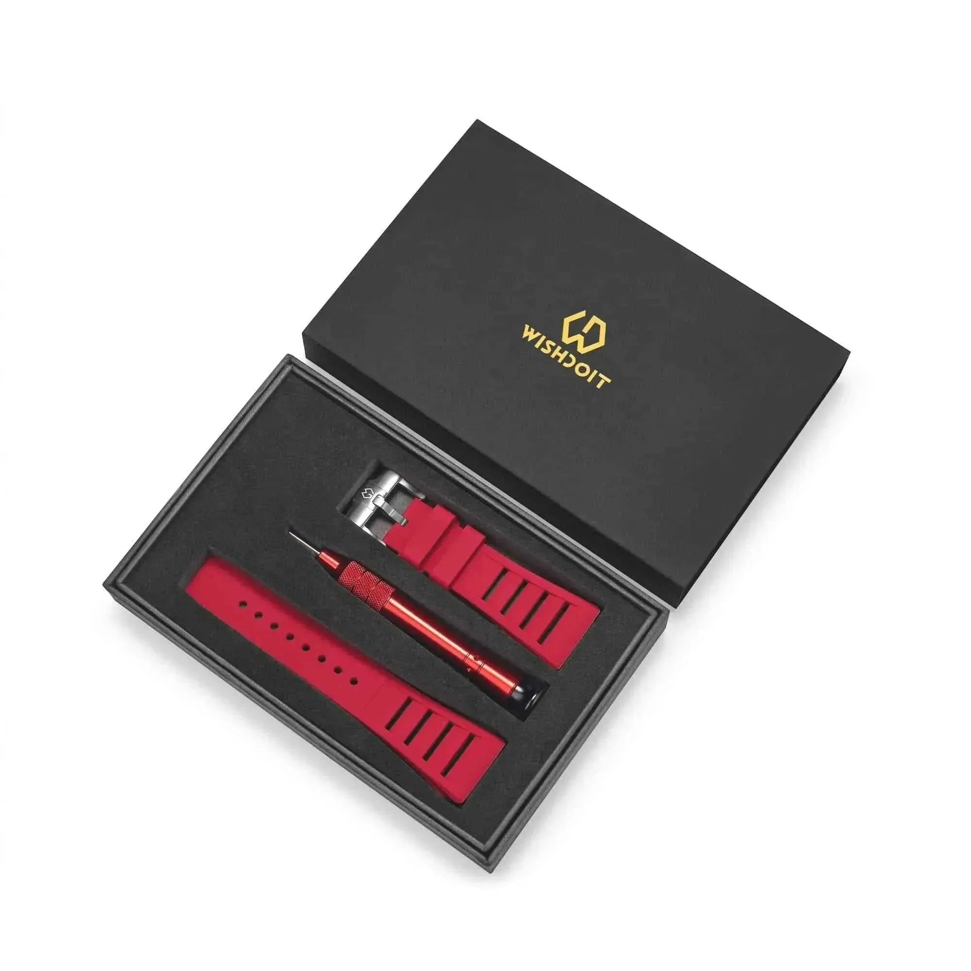 Fluoro Rubber Watch Strap | Red 21cm