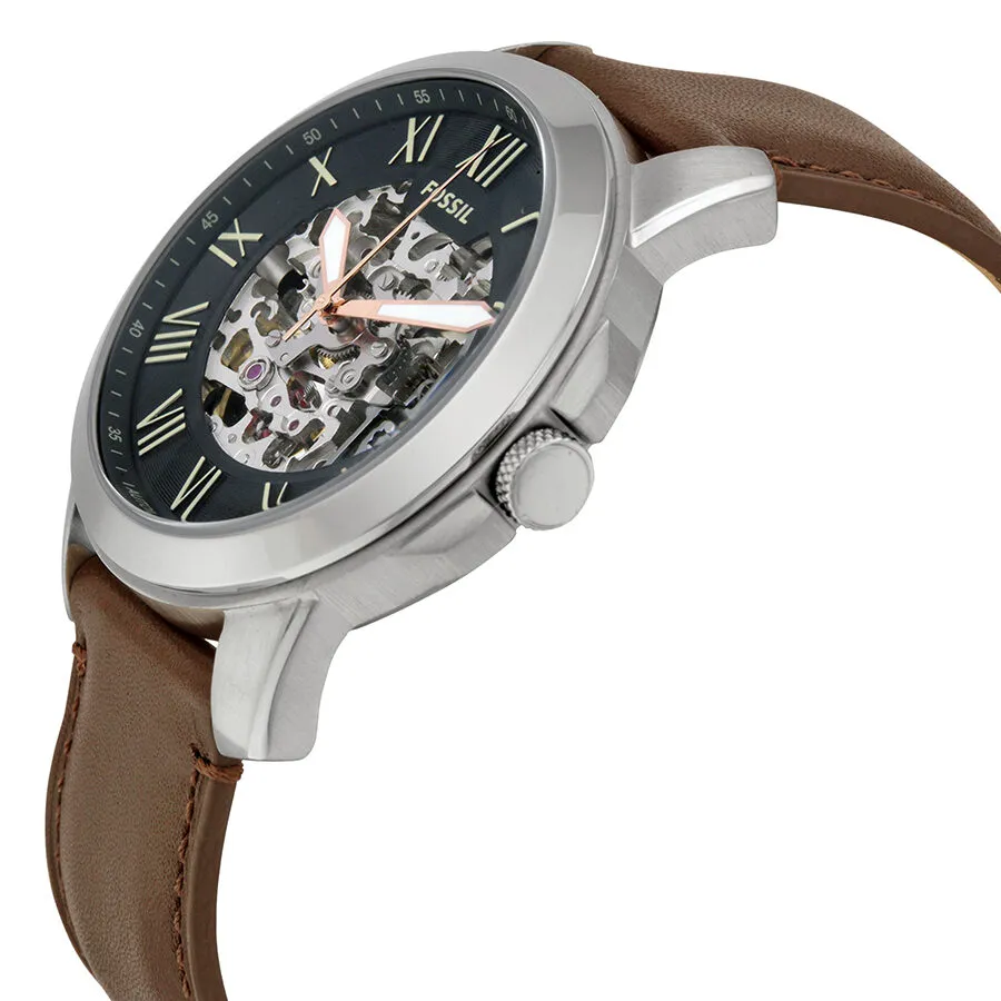 Fossil Grant Automatic Black Skeleton Dial Men's Watch ME3100