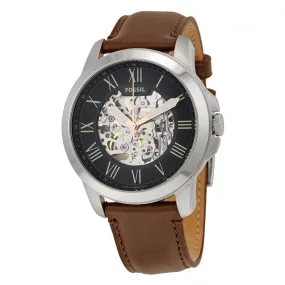 Fossil Grant Automatic Black Skeleton Dial Men's Watch ME3100