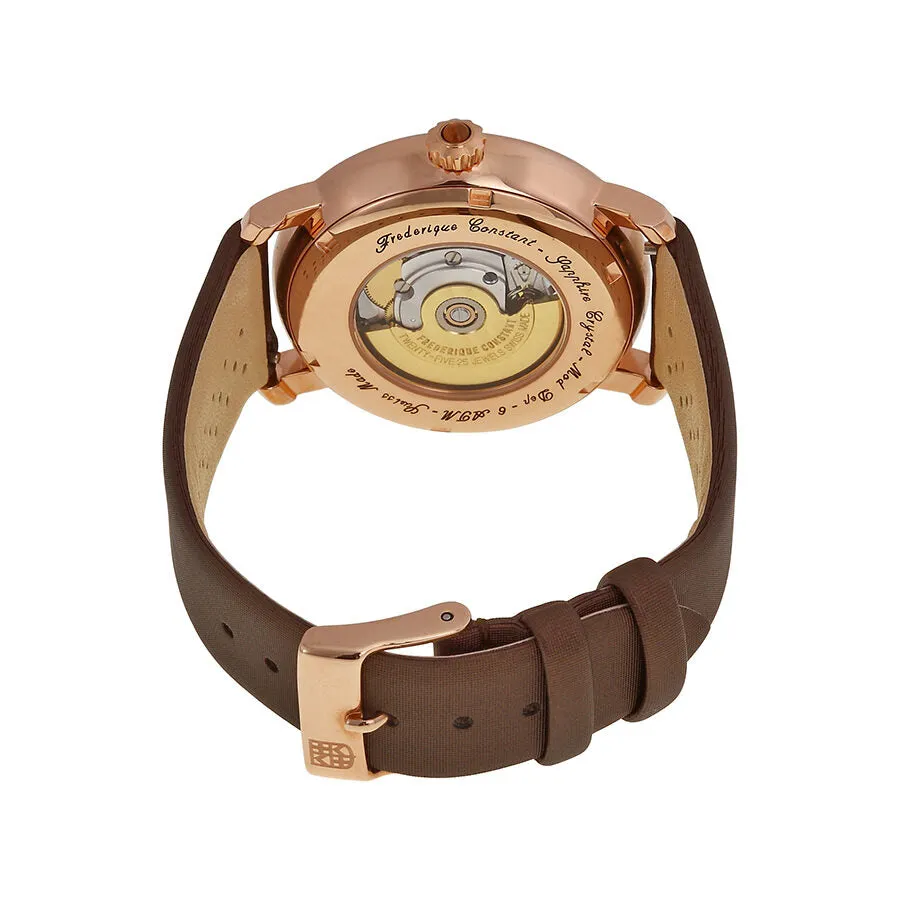 Frederique Constant Double Heart Brown Mother of Pearl Dial Rose Gold-tone Ladies Watch FC-310CDHB3P4