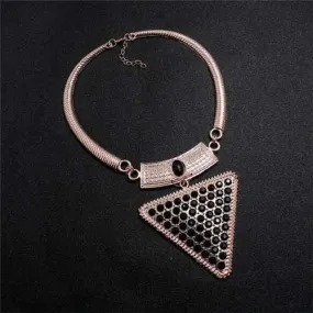 Gem Triangle: Rhinestone Snake Chain