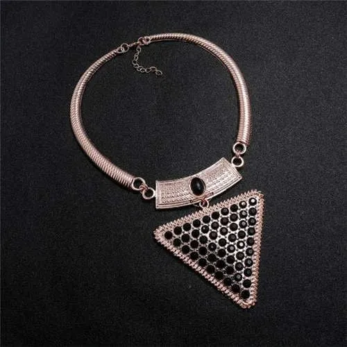 Gem Triangle: Rhinestone Snake Chain