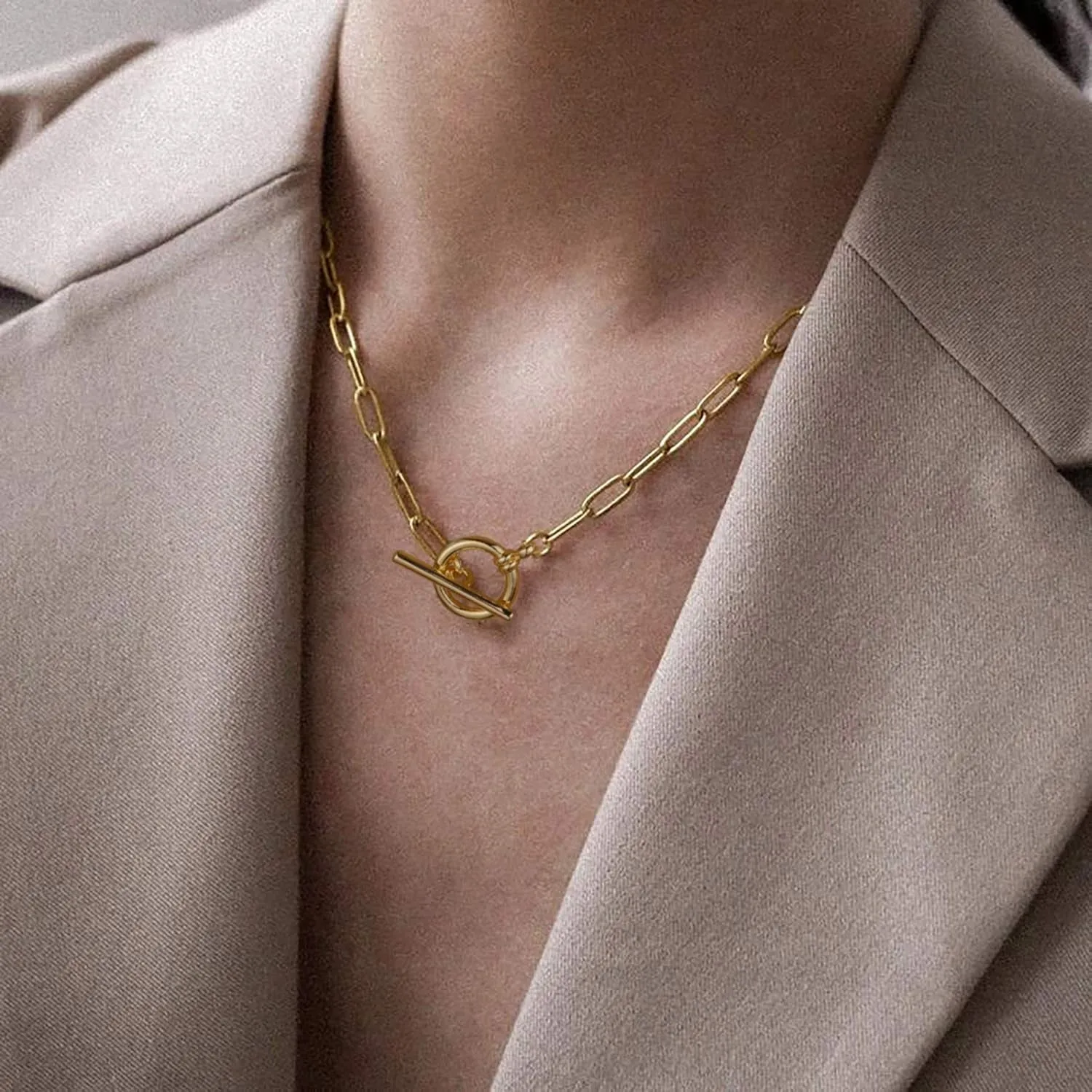 Gold Layered Necklace for Women - 14K Gold Plated Necklace Dainty Layered Necklace Set Initial Necklace Gold Necklace for Women Letter K Necklaces Gold Jewelry for Women