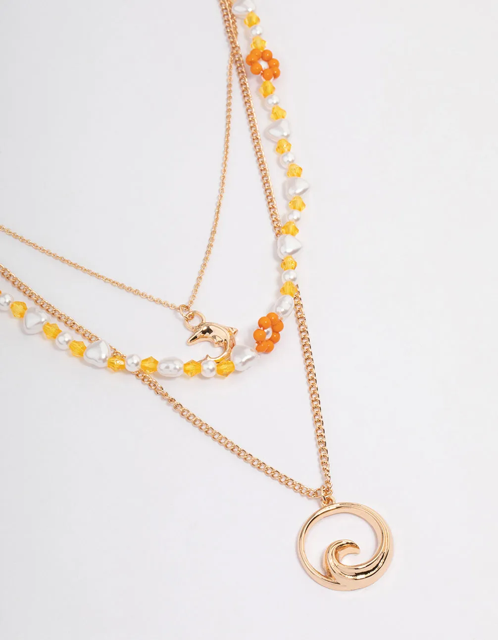 Gold Tidal Wave Layered Necklace