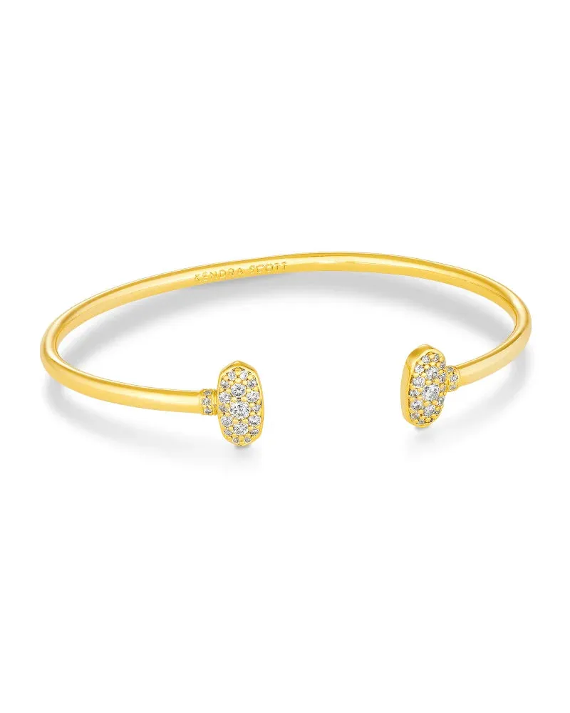 GRAYSON GOLD WHITE CRYSTAL CUFF BRACELET
