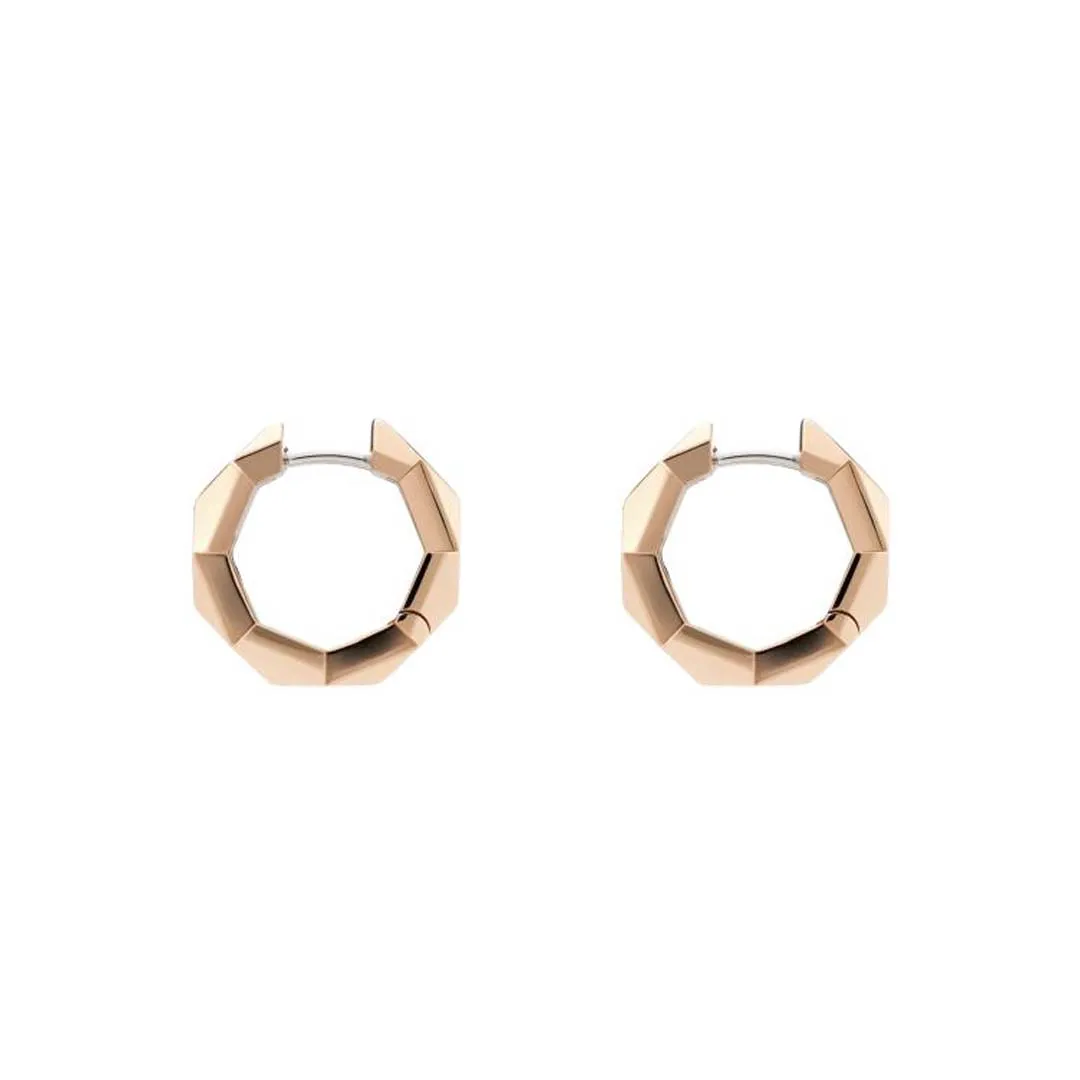 Gucci Link to Love 18ct Rose and White Gold Double Hoop Earrings