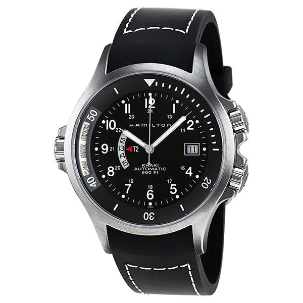 Hamilton Khaki Navy Black Dial GMT Men's Watch H77615333
