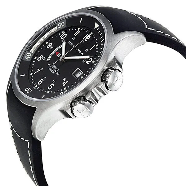Hamilton Khaki Navy Black Dial GMT Men's Watch H77615333