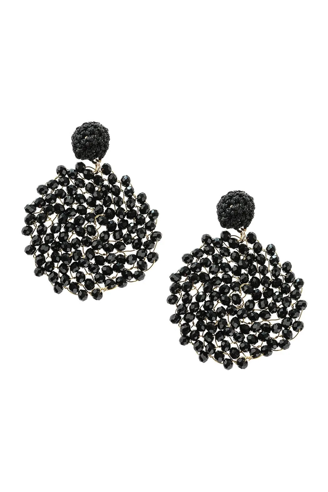 Hde2596 - Swirl Pattern Rondelle Drop Earrings