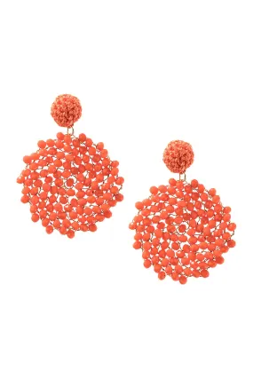 Hde2596 - Swirl Pattern Rondelle Drop Earrings