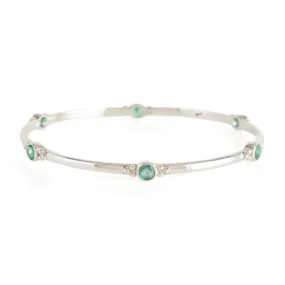 Holi Jewel Bangle - Emerald