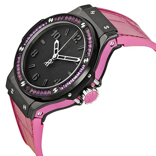 Hublot Big Bang Tutti Fruitti Amethyst Black Ceramic Purple Leather Ladies Watch 361.CV.1110.LR.1905