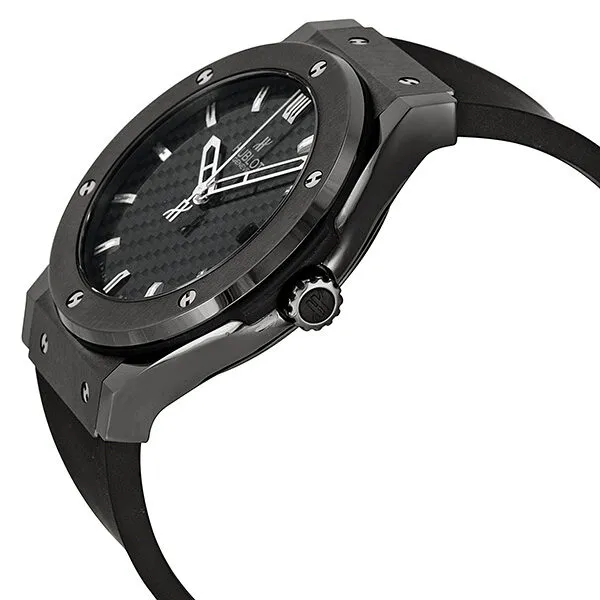 Hublot Classic Fusion Black Dial Ceramic Rubber Automatic Men's Watch 511CM1670RX 511.CM.1670.RX