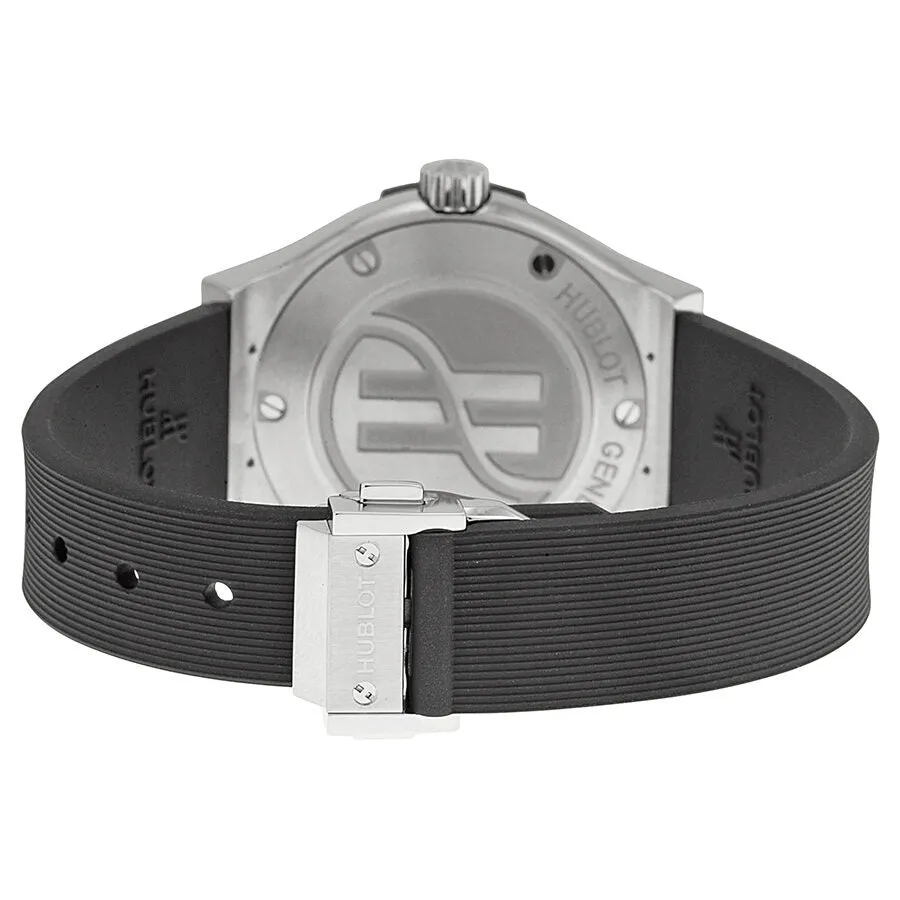 Hublot Classic Fusion Titanium Black Dial Black Rubber Ladies Watch 581.NX.1170.RX
