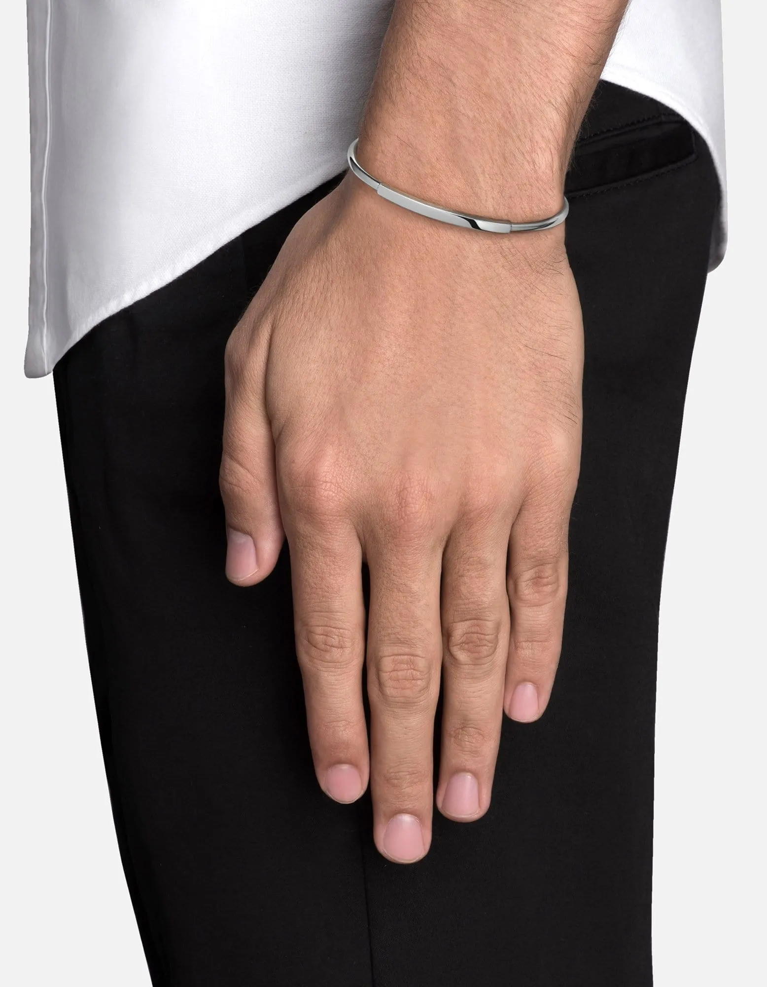 ID Cuff, Sterling Silver