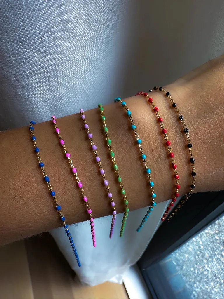 Italian Enamel Chain Anklet
