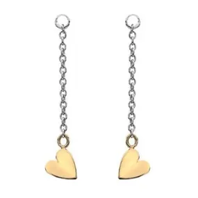 Ladies 9K Gold Star Drop Earrings