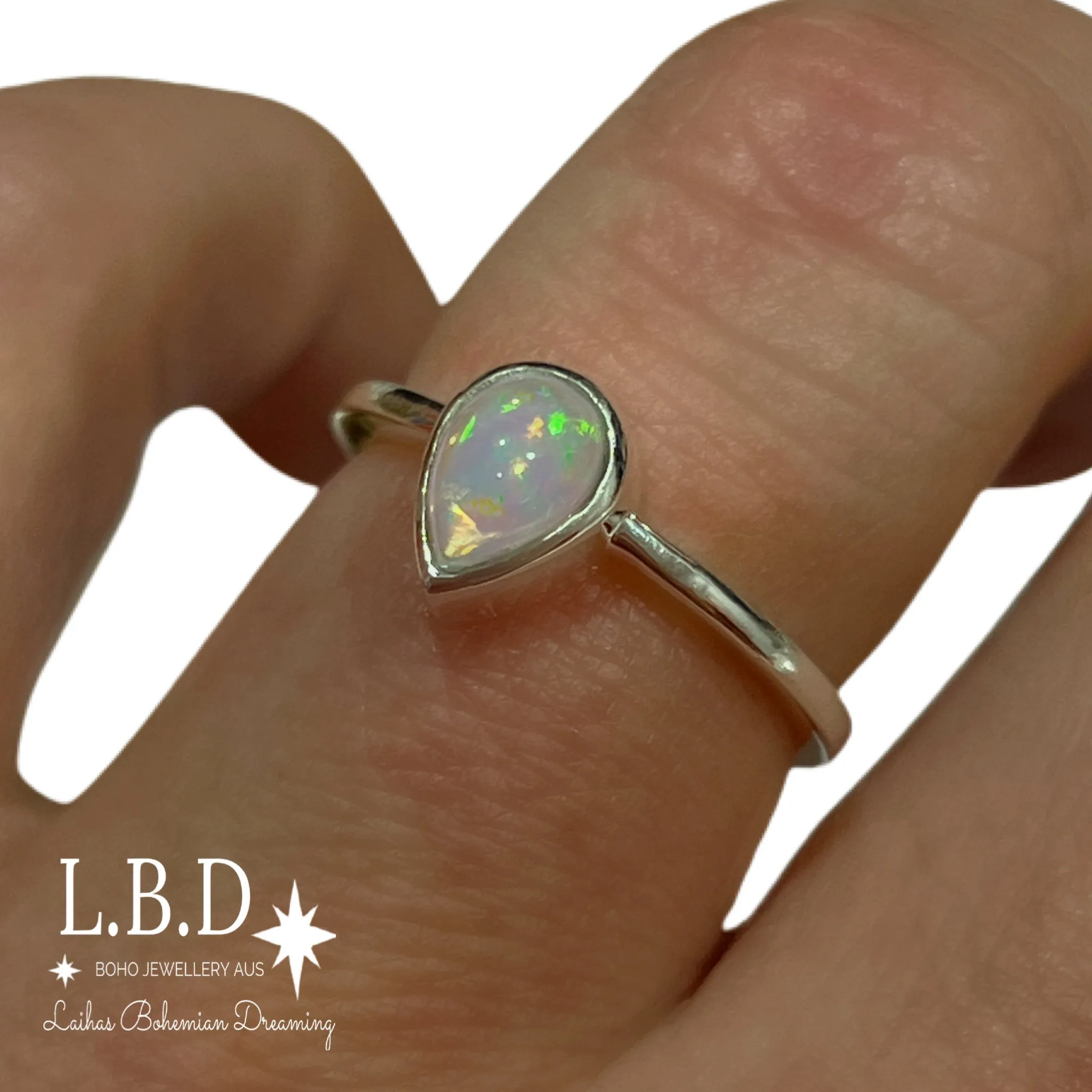 Laihas Mini Tearing Spirit Genuine Opal Ring