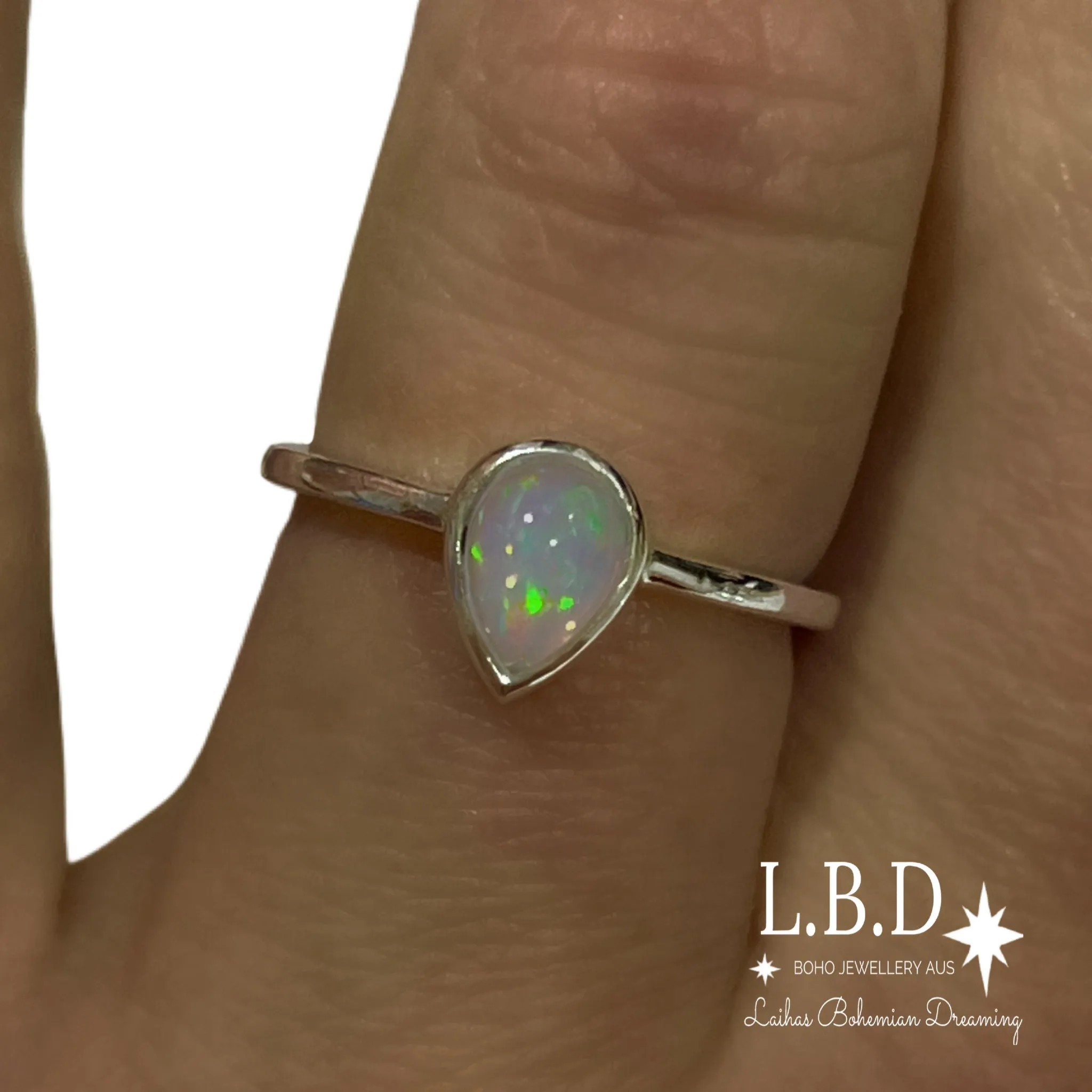 Laihas Mini Tearing Spirit Genuine Opal Ring