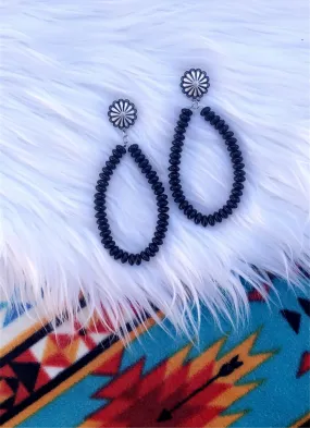 Lane Black Beaded Earrings