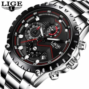 LIGE Brand Men's Fashion and Sports Watches