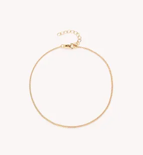 Linda Fine Curb Chain Anklet