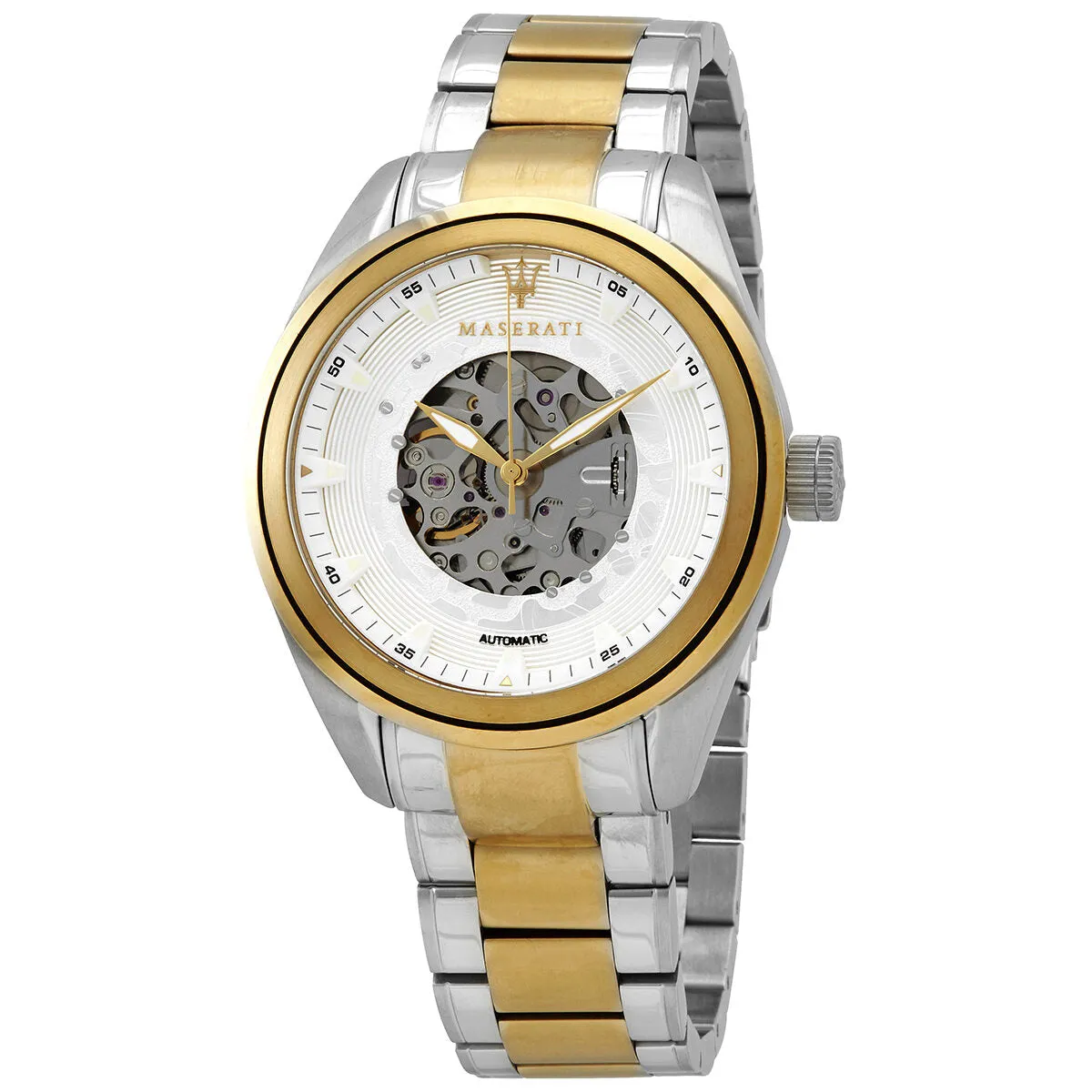 Maserati Traguardo Automatic Silver Skeleton Dial Men's Watch R8823112004