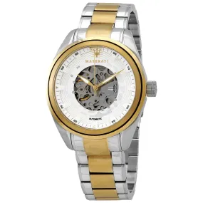 Maserati Traguardo Automatic Silver Skeleton Dial Men's Watch R8823112004