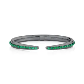 MEN'S EMERALD BAGUETTE SNAKE TAIL CUFF