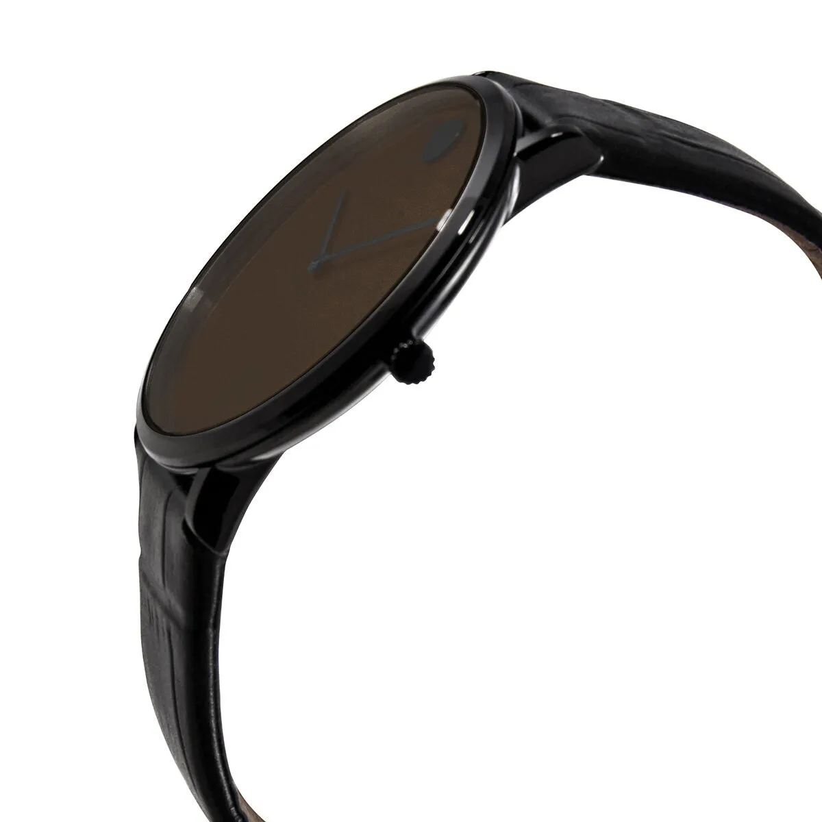 Movado Modern 47 Ultra Slim Quartz Chocolate Museum Dial Men's Watch 0607335