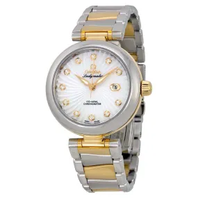 Omega DeVille Ladymatic Mother of Pearl Steel and 18kt Yellow Gold Ladies Watch 42520342055002