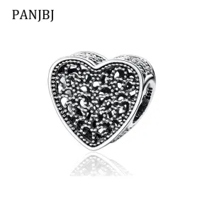 Openwork Hollow Heart Charms Beads