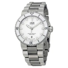 Oris Aquis White Dial Stainless Steel Automatic Men's Watch 733-7653-4156MB 01 733 7653 4156-07 8 26 01PEB